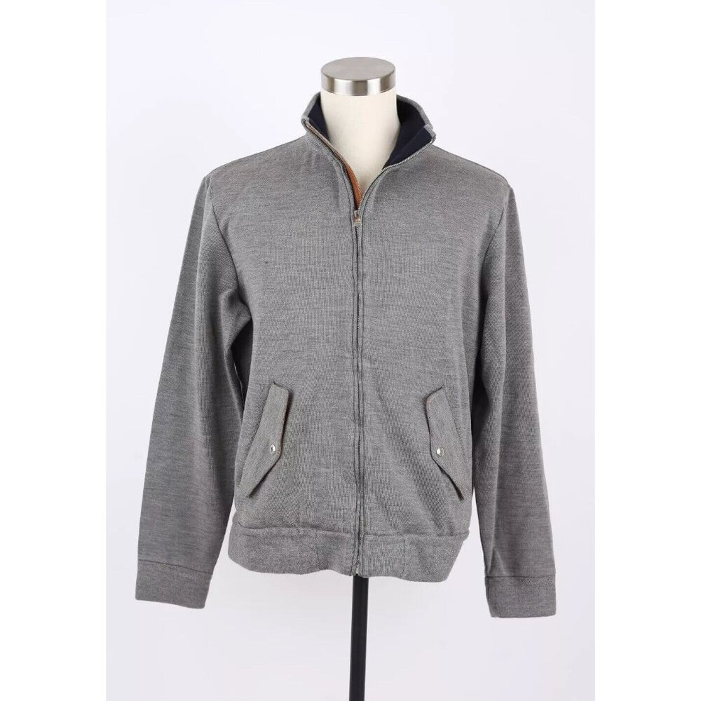 NEW Ralph Lauren Purple Label Thick Cardigan Zip Up Sweater SZ XL Gray $2,495